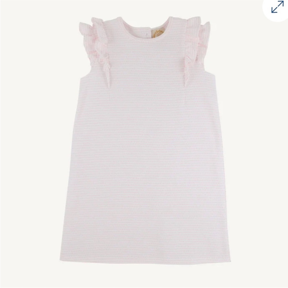 The Beaufort Bonnet Company Ruehling Ruffle Dress in Darien Dot 2T  TBBC